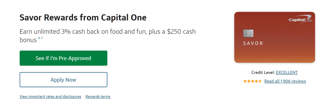 Capital One Savor